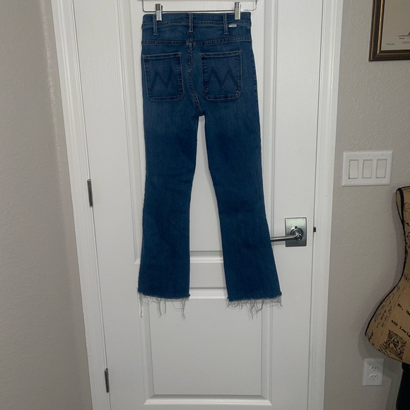 MOTHER Hustler Patch Pocket Ankle Fray Out For The Evening Medium Blue Jean 26 - Picture 7 of 12